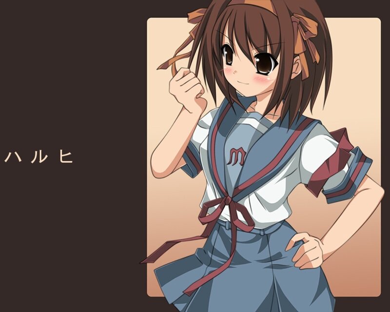 anime girl in school uniform