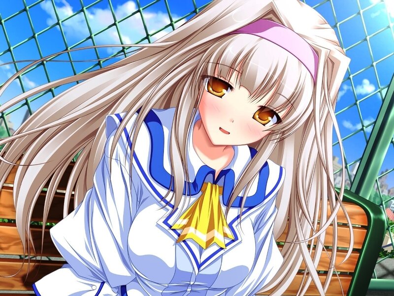 anime girl in school uniform