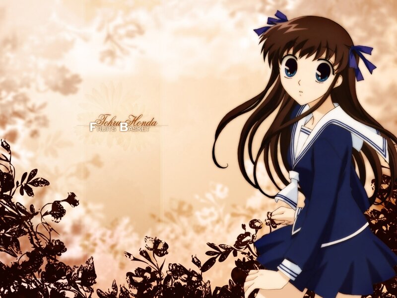 Anime girl in school uniform