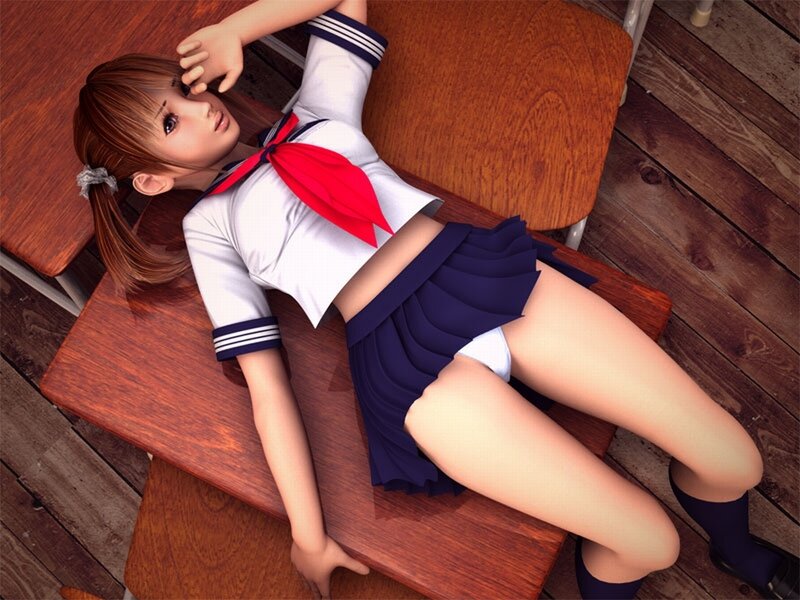 anime girl in school uniform
