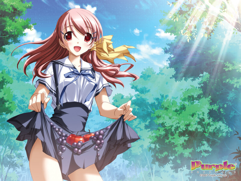 Anime girl in school uniform