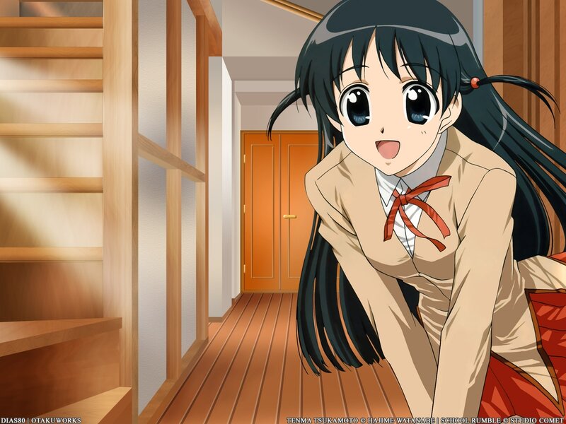 Anime girl in school uniform
