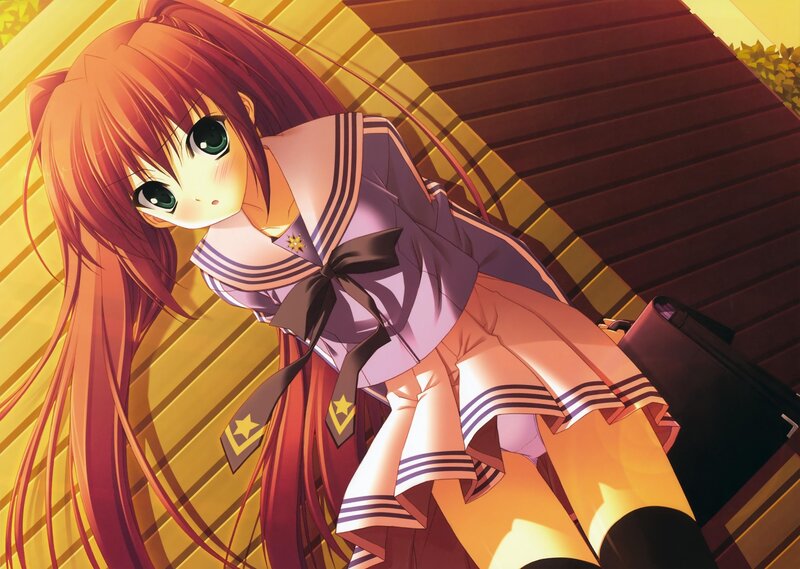 anime girl in school uniform