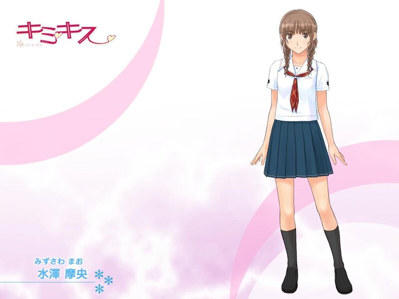 Anime girl in school uniform