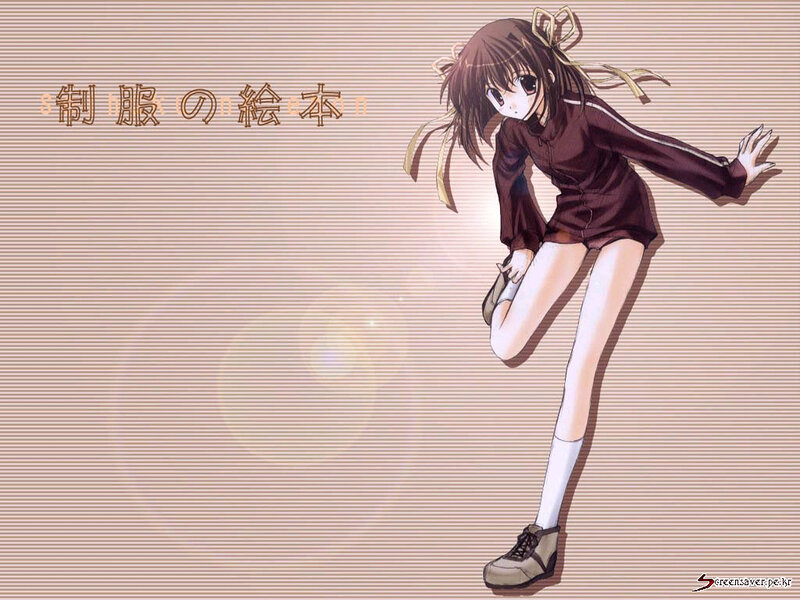 anime girl in school uniform