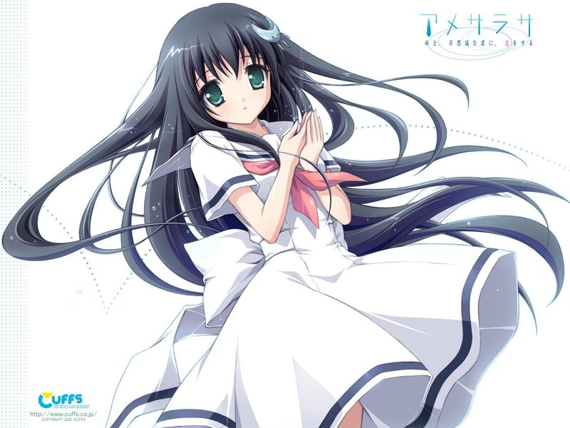 Anime girl in school uniform