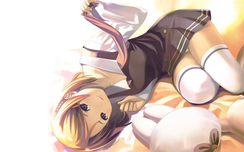 anime girl in school uniform
