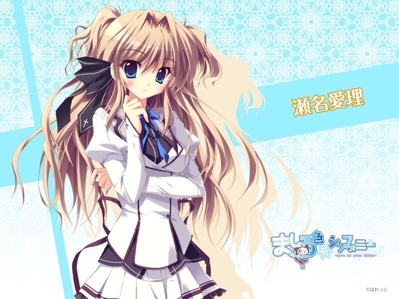 Anime girl in school uniform