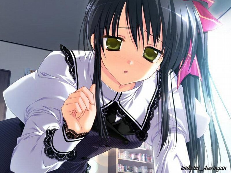 anime girl in school uniform