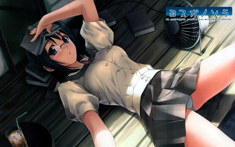 Anime girl in school uniform