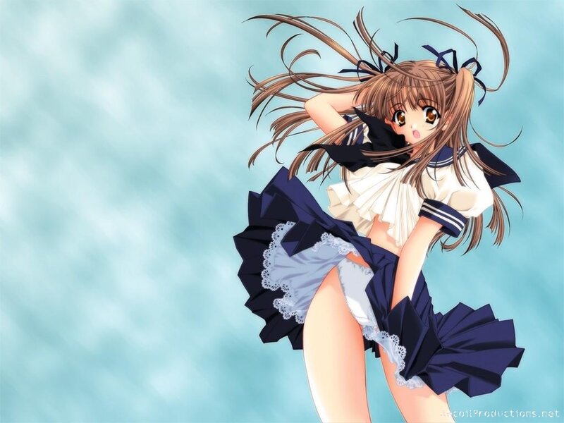 anime girl in school uniform