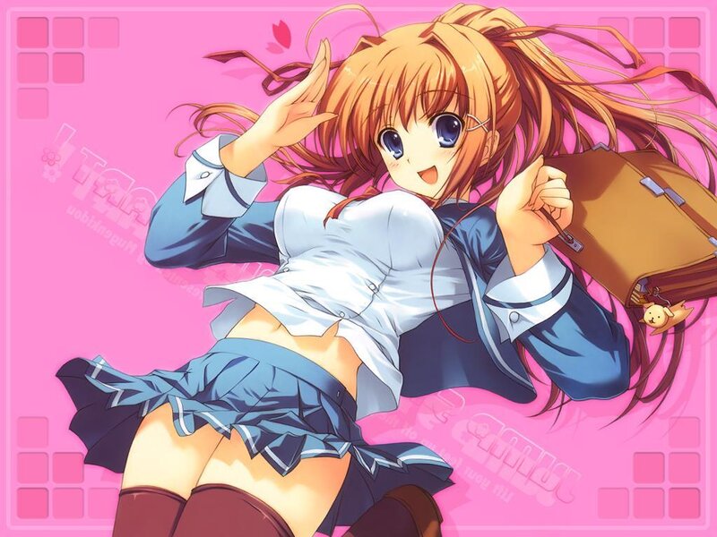 anime girl in school uniform