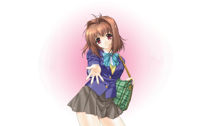 anime girl in school uniform
