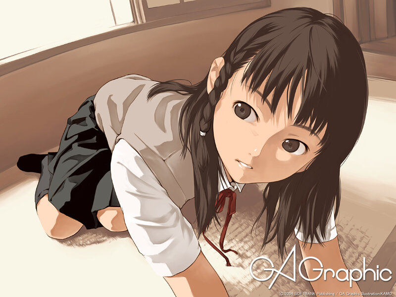 anime girl in school uniform