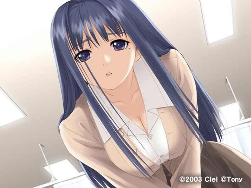 anime girl in school uniform