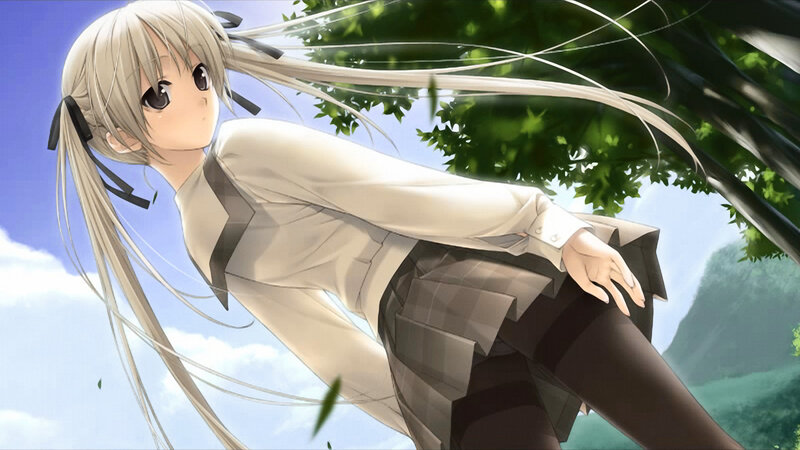 anime girl in school uniform