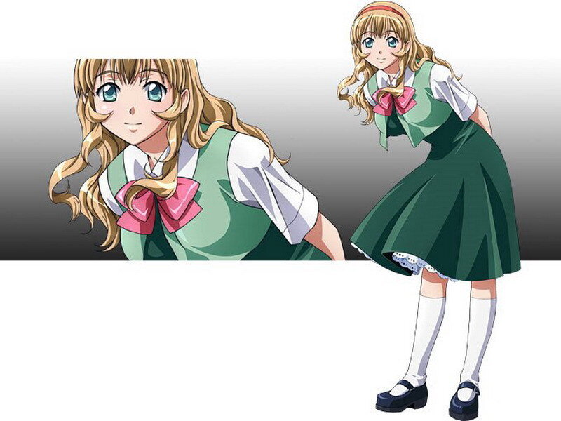anime girl in school uniform