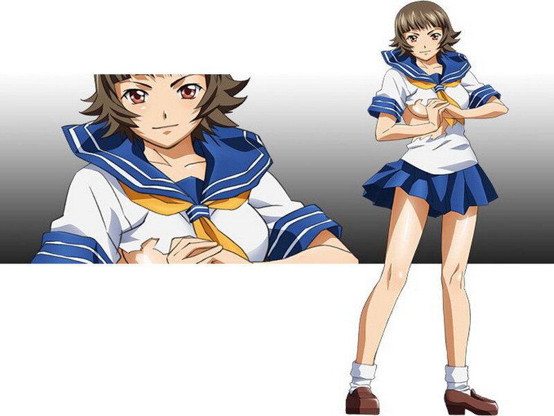 anime girl in school uniform