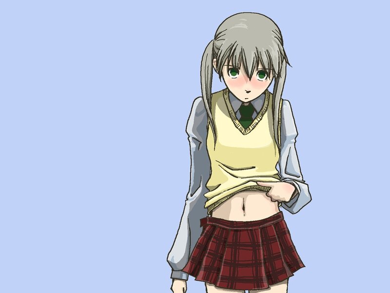 anime girl in school uniform