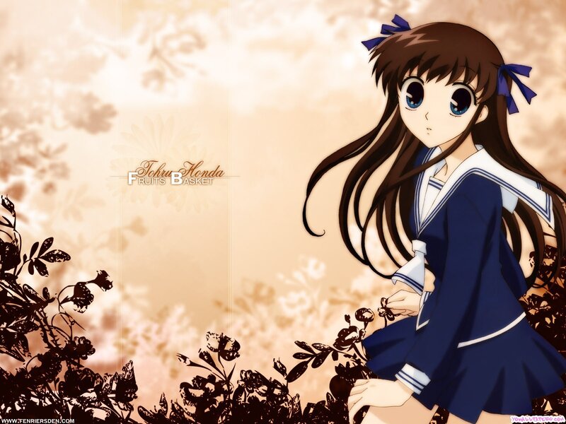 Anime girl in school uniform