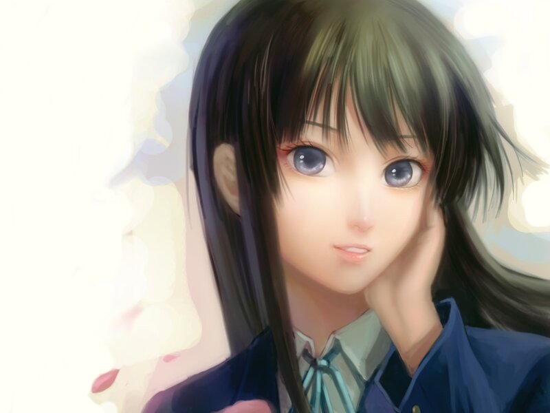 anime girl in school uniform