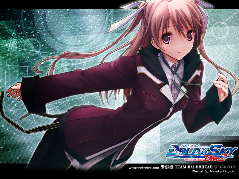 Anime girl in school uniform