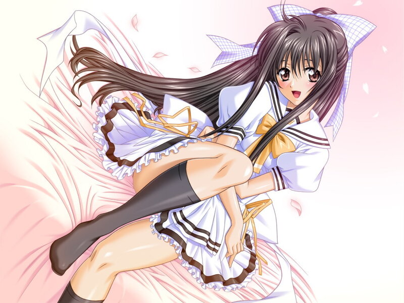 anime girl in school uniform