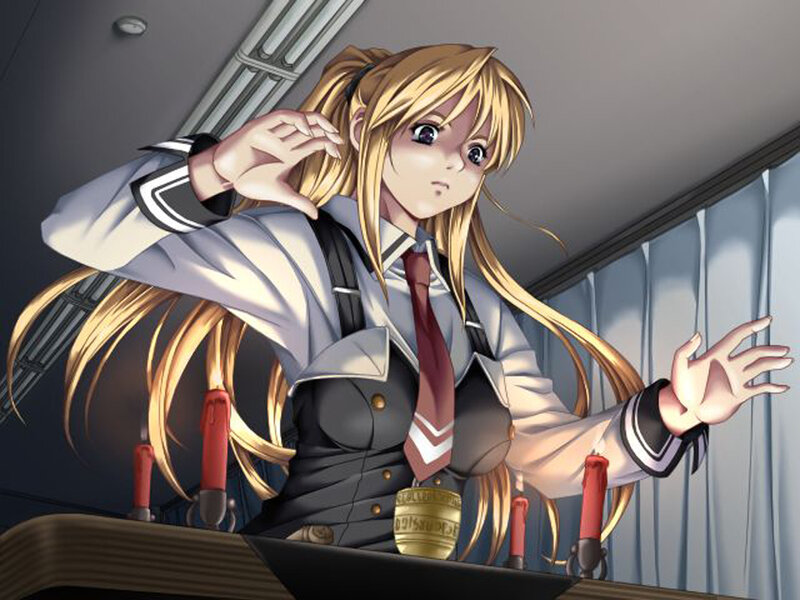 anime girl in school uniform