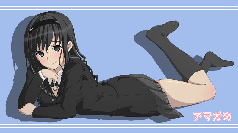 anime girl in school uniform