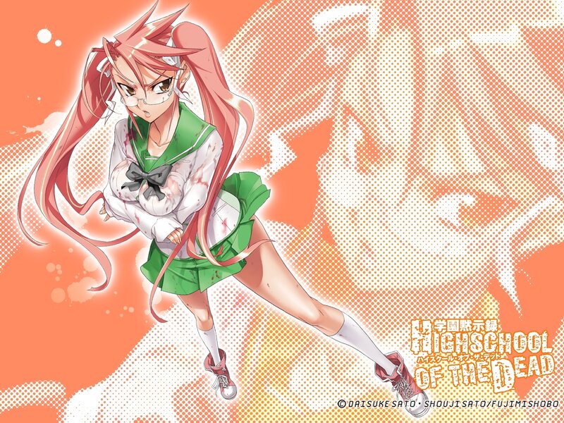 Anime girl in school uniform