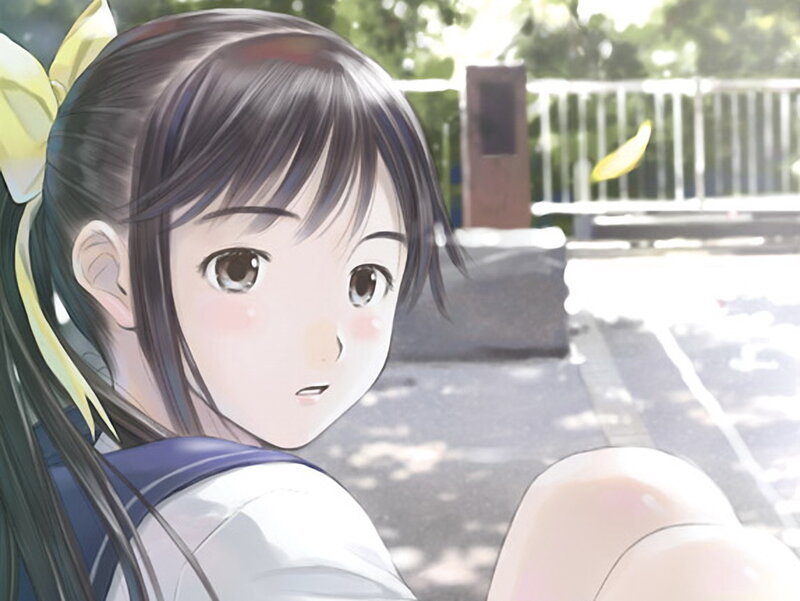anime girl in school uniform