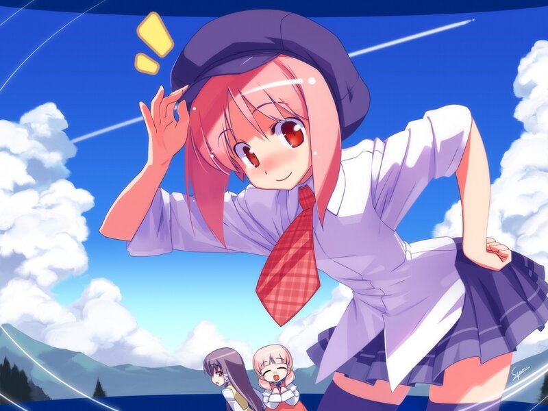 Anime girl in school uniform