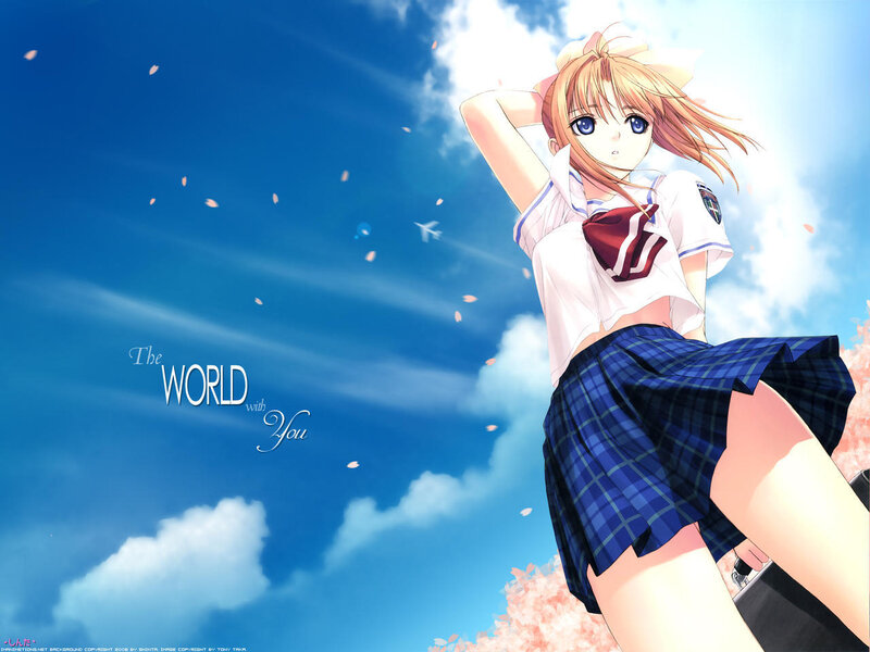 Anime girl in school uniform