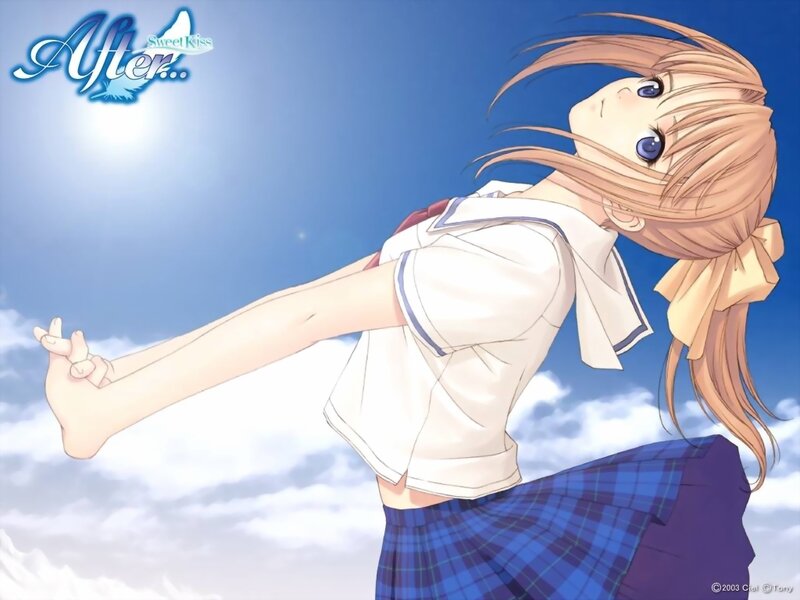 Anime girl in school uniform