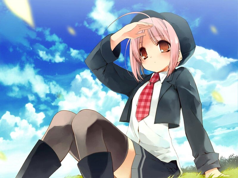 anime girl in school uniform