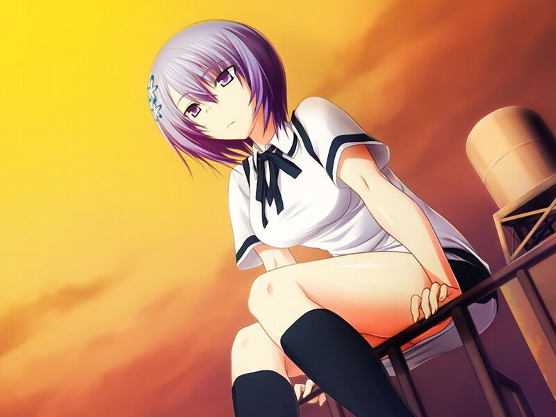 anime girl in school uniform