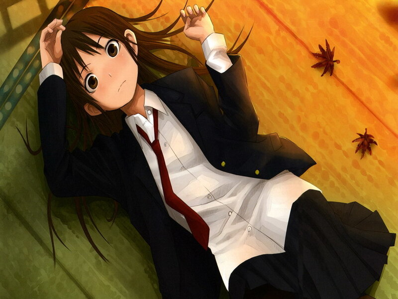 anime girl in school uniform