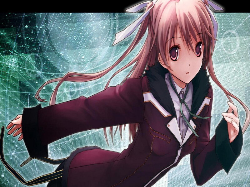 anime girl in school uniform