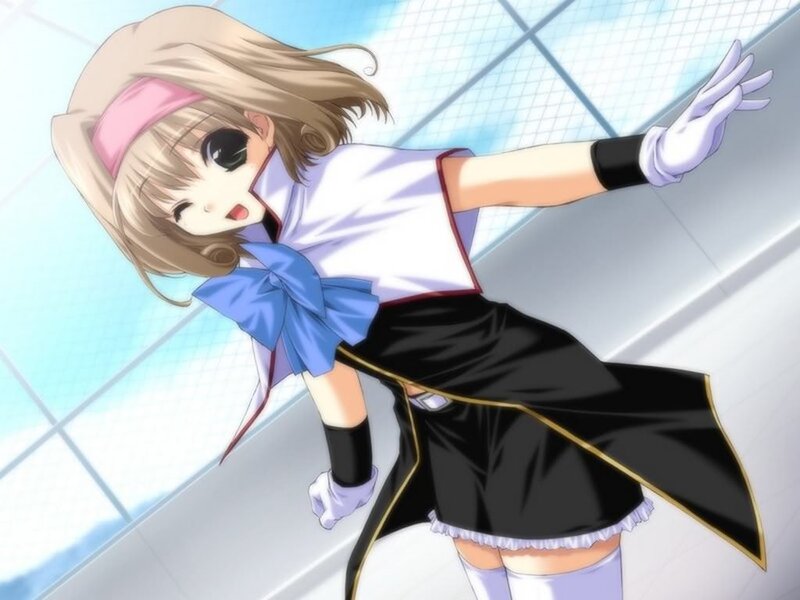 anime girl in school uniform