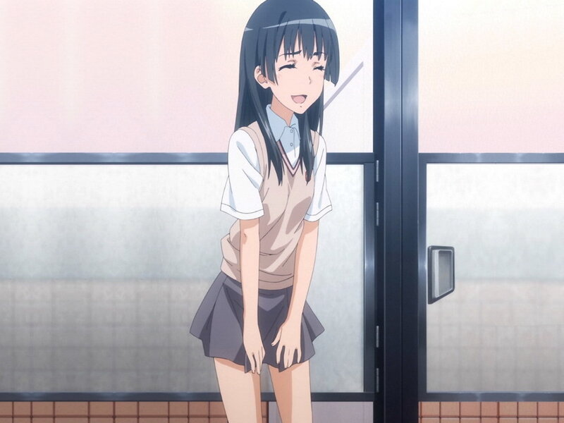 anime girl in school uniform