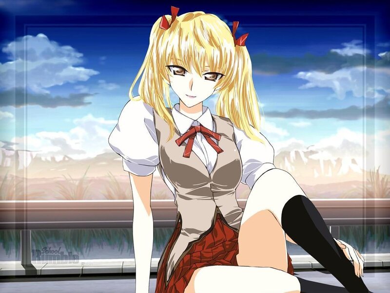 anime girl in school uniform