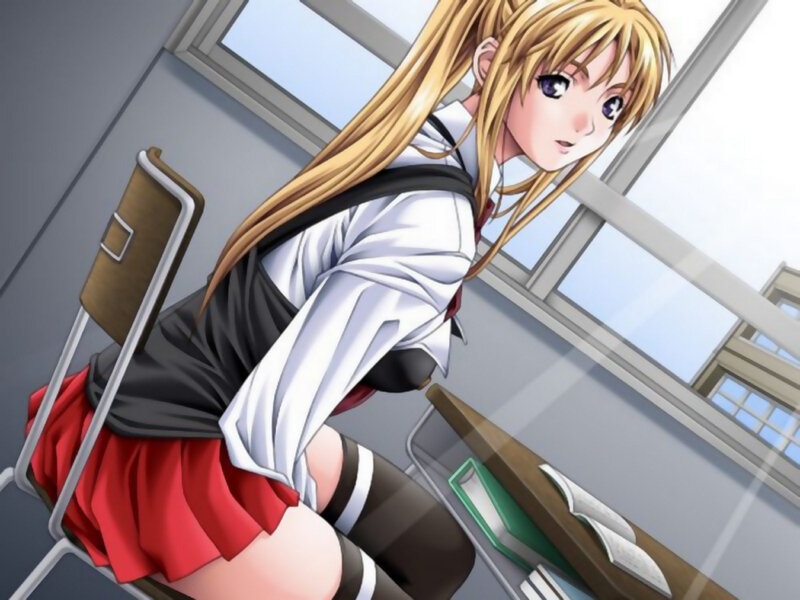anime girl in school uniform