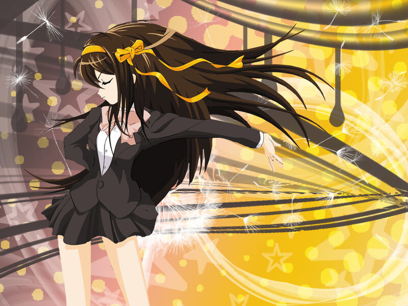anime girl in school uniform