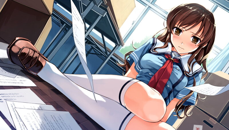 anime girl in school uniform
