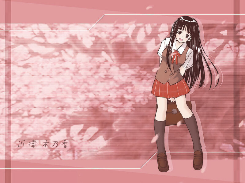 Anime girl in school uniform