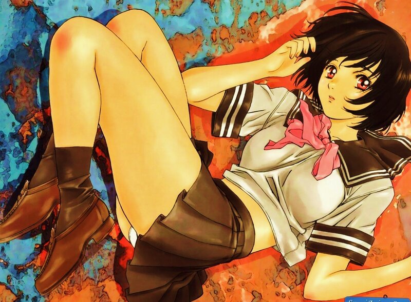 anime girl in school uniform