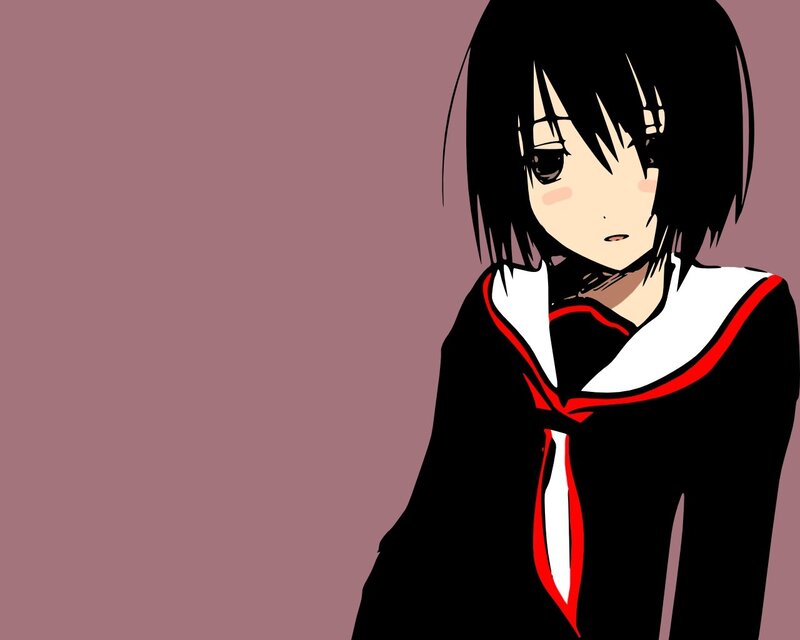 anime girl in school uniform