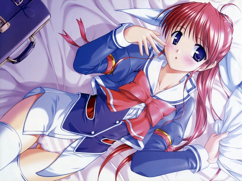 Anime girl in school uniform