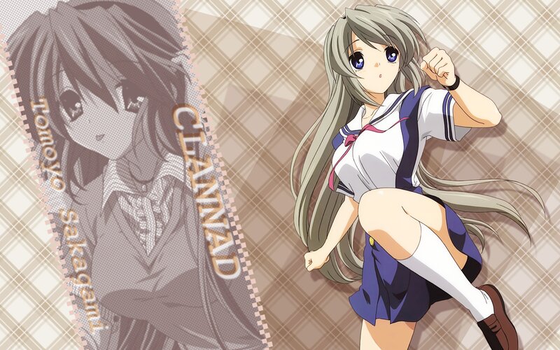 Anime girl in school uniform