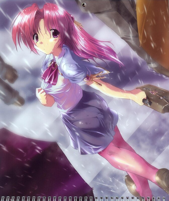 anime girl in school uniform